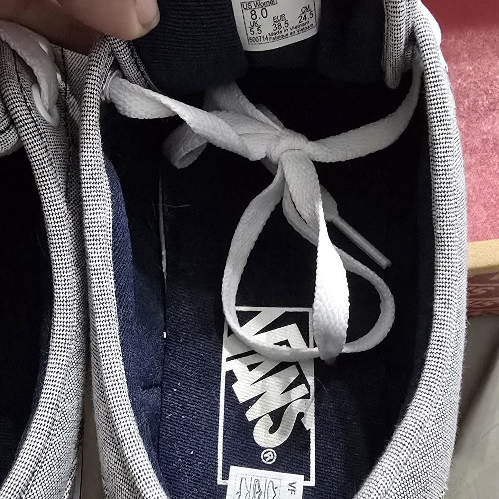 Vans Women's Gray Canvas Sneakers - Picture 7 of 9